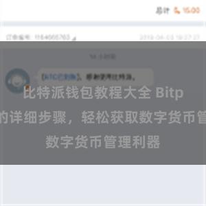 比特派钱包教程大全 Bitpie安装的详细步骤,轻松获取数字货币管理利器